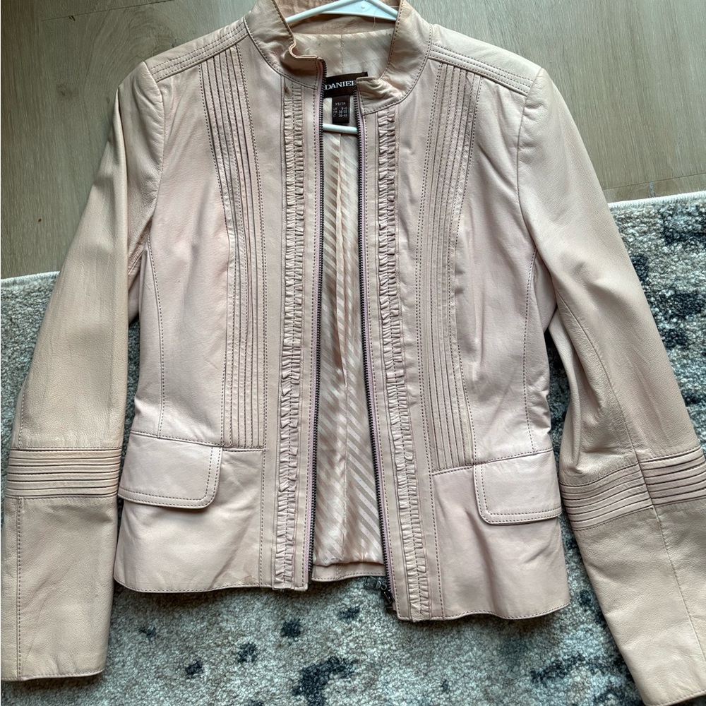 Danier Light Pink Leather Jacket
